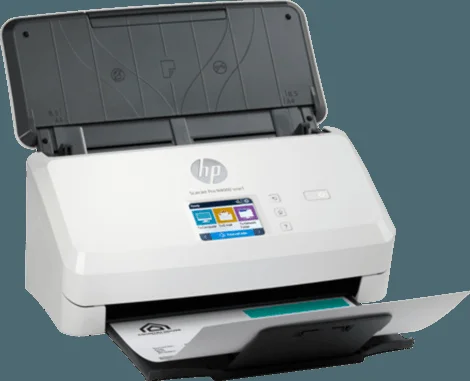 Сканер протяжный HP ScanJet Pro N4000 snw1 (6FW08A) A4 белый/черный
