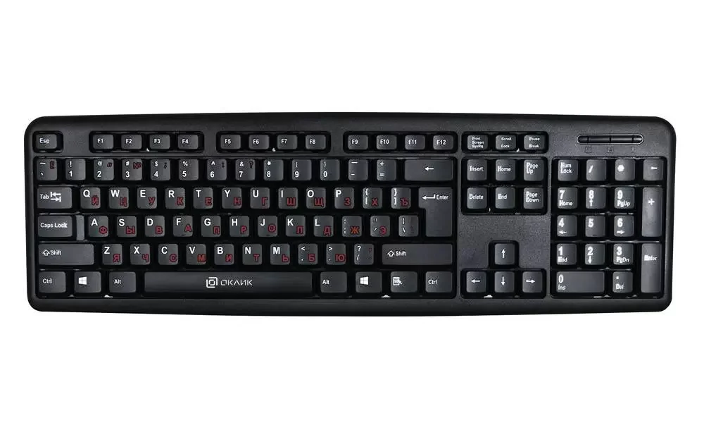 Клавиатура Oklick 90MV2 проводная, USB Type-A, чёрный