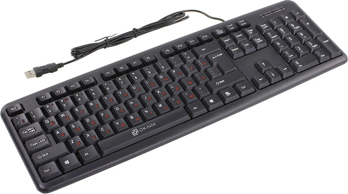 Клавиатура Oklick 90MV2 проводная, USB Type-A, чёрный