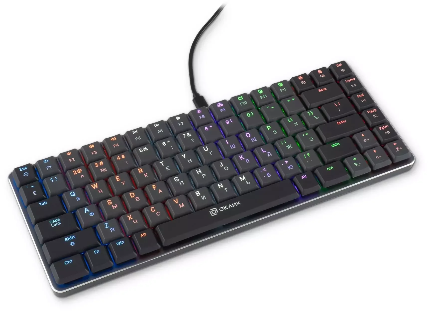 Клавиатура Oklick K615X проводная, USB Type-A, чёрный