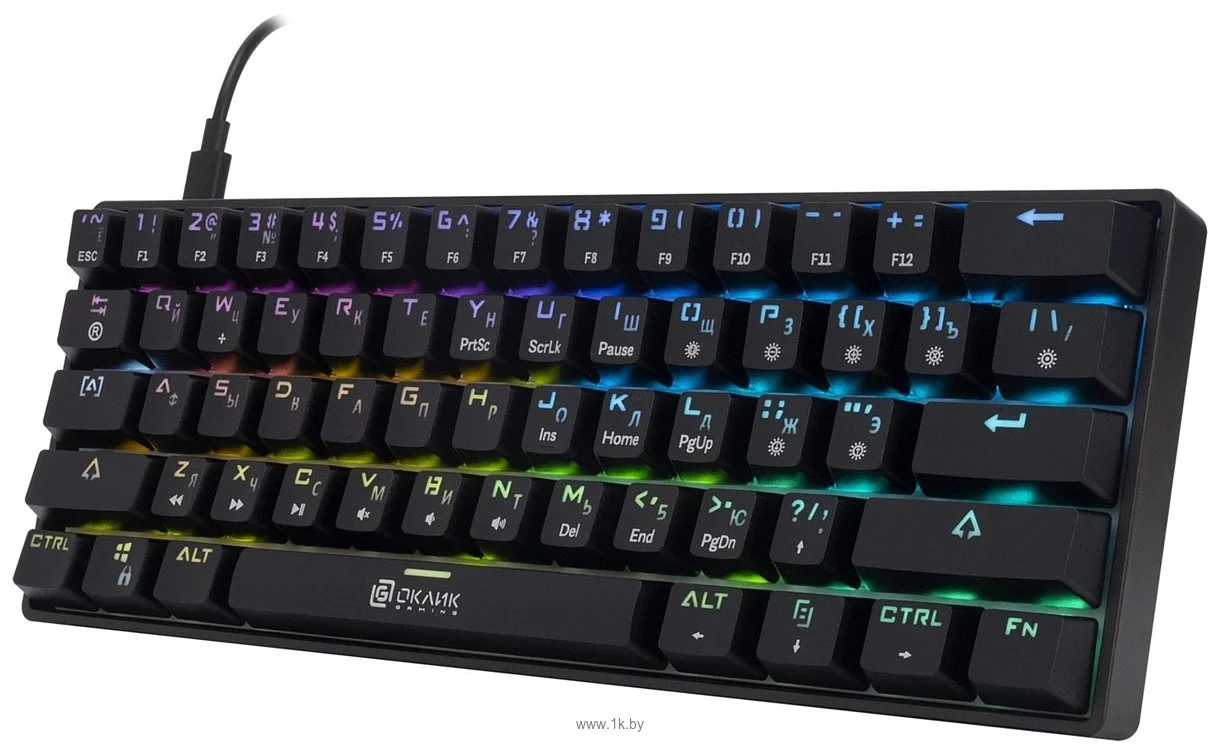 Клавиатура Oklick K713X проводная, USB Type-A, чёрный