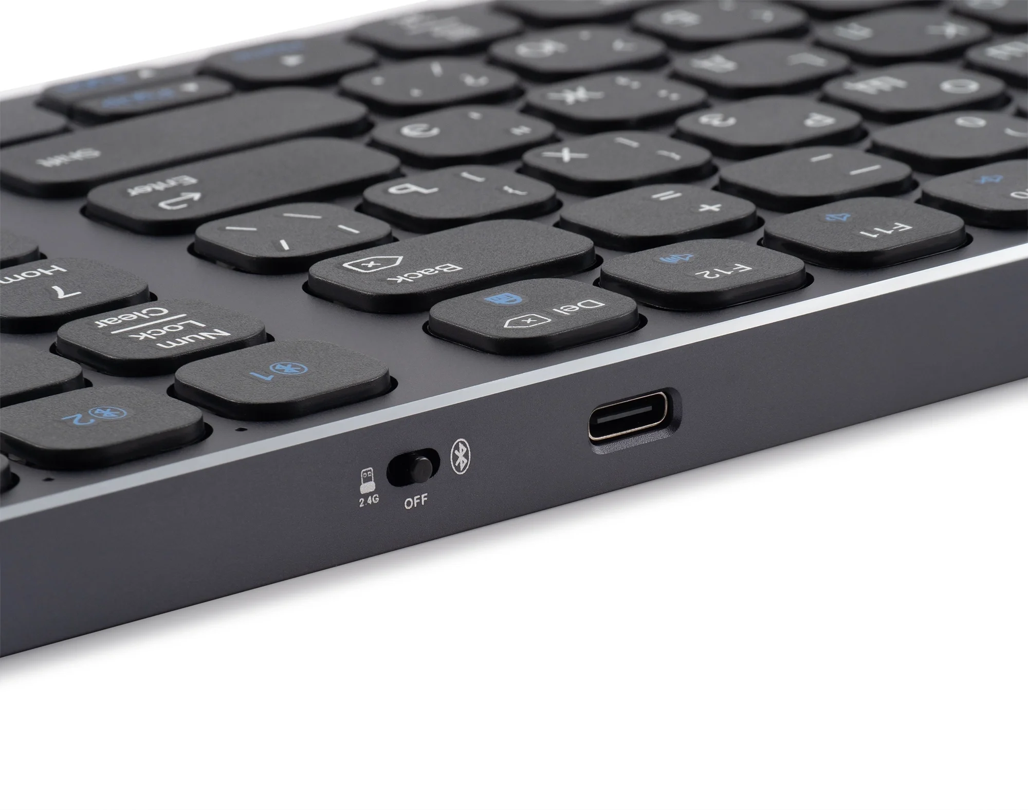 Клавиатура Oklick K867W беспроводная, Bluetooth, радиоканал, серый