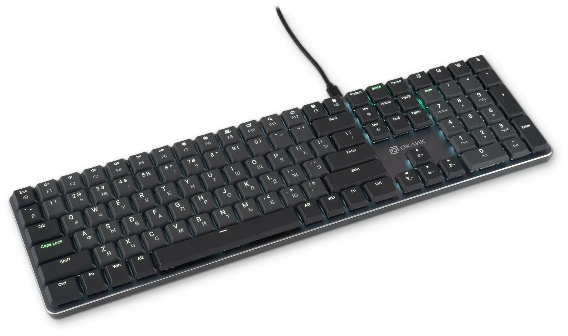 Клавиатура Oklick K953X проводная, USB Type-A, чёрный