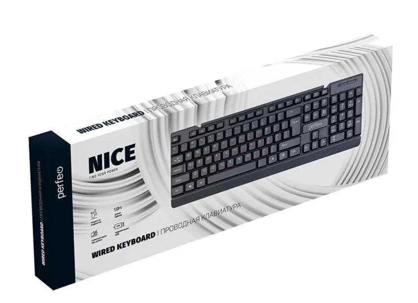 Клавиатура Perfeo "NICE" Multimedia, USB, черный PF_A4795
