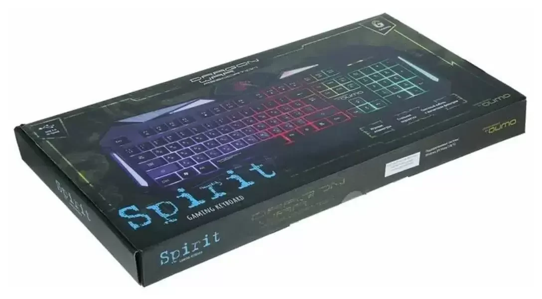 Клавиатура Qumo Dragon War Spirit проводная, USB Type-A, чёрный