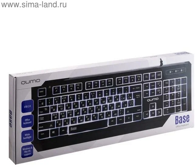 Клавиатура Qumo Office Base K59 проводная, USB Type-A, чёрный