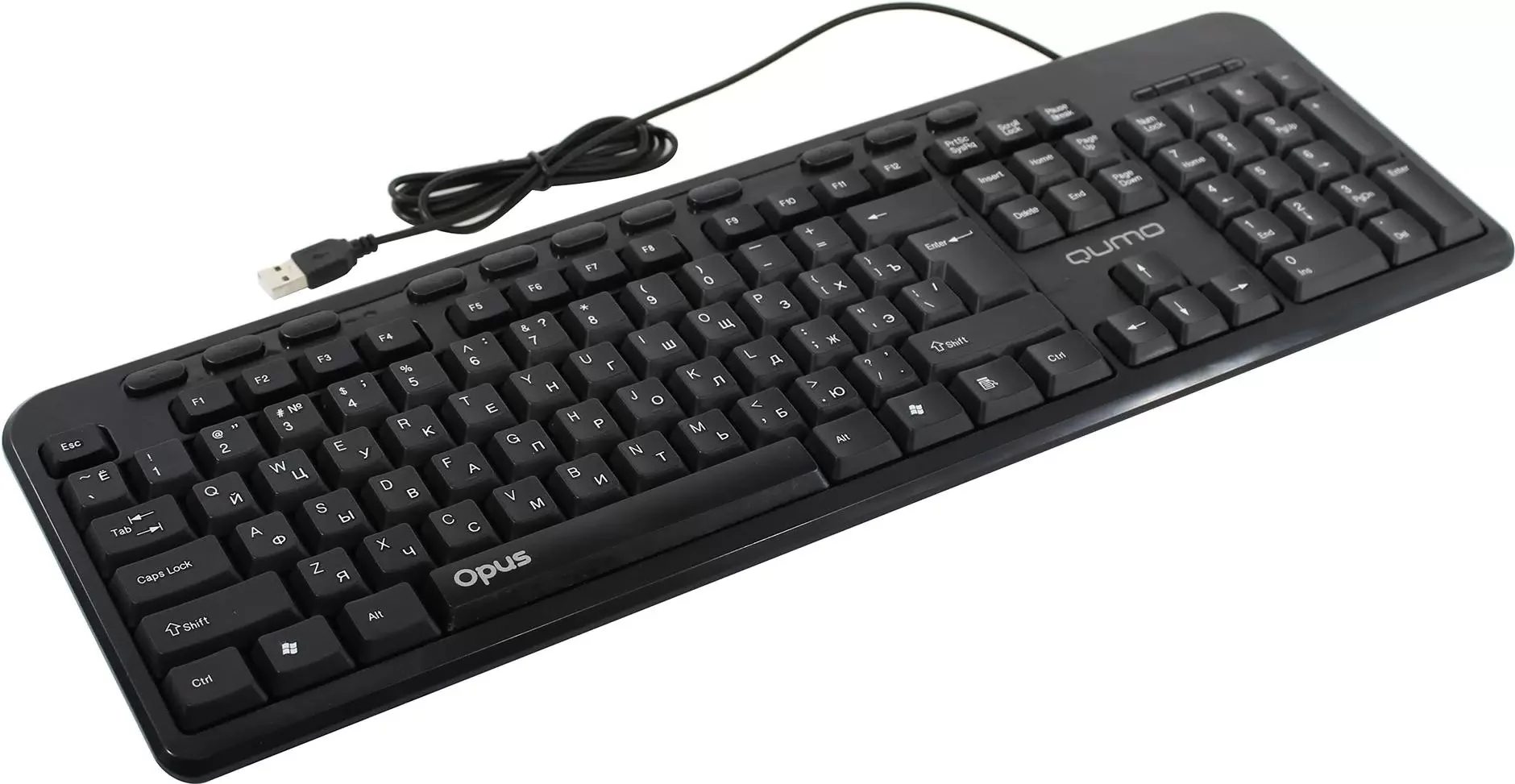 Клавиатура Qumo Opus K64 проводная, USB Type-A, чёрный