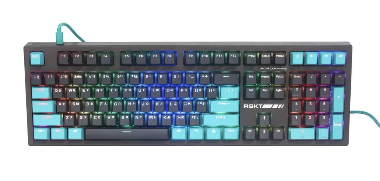 Клавиатура Raskat KM002 проводная, USB Type-A, серый (UV)