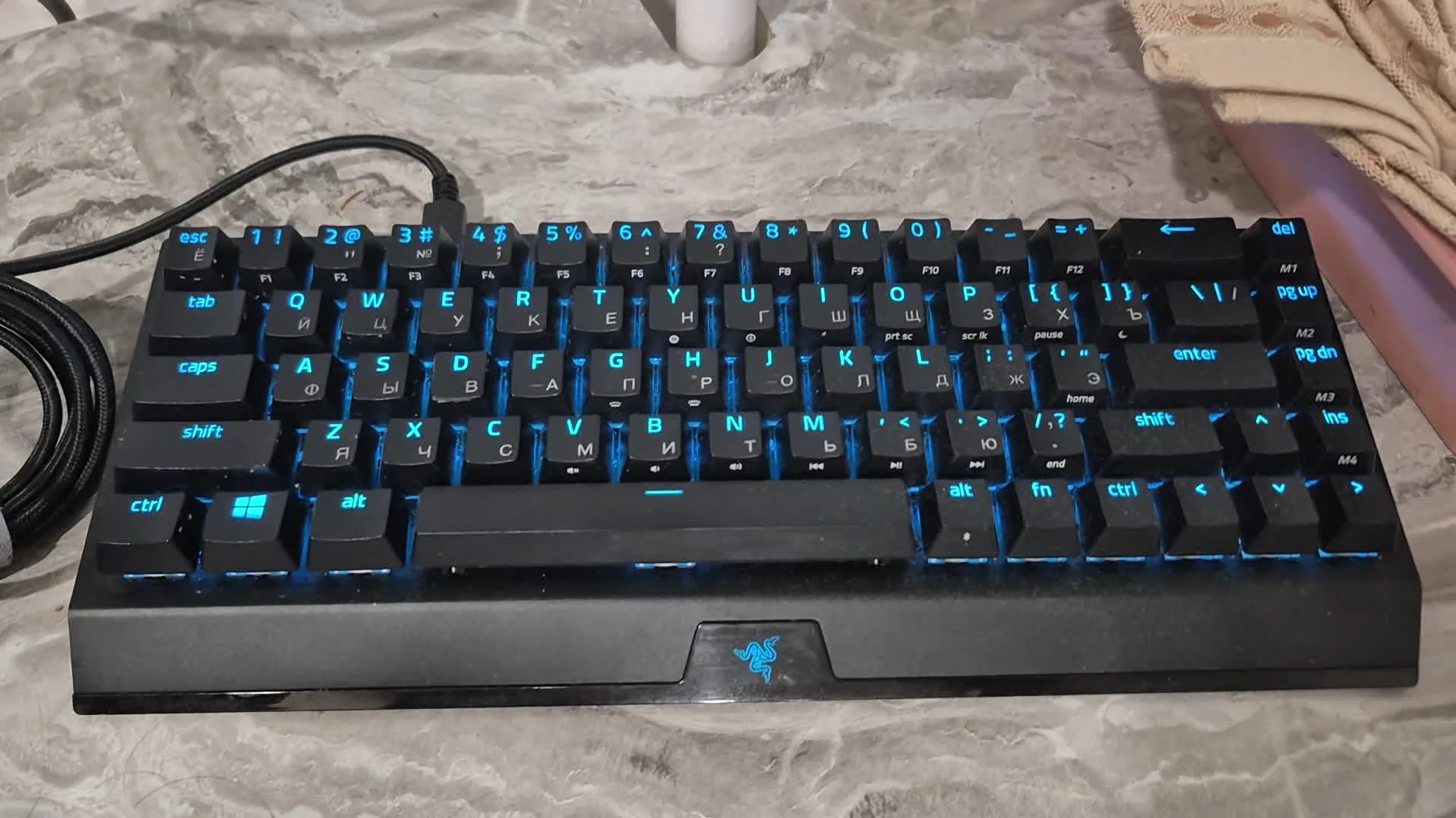 Клавиатура Razer BlackWidow V3 Mini HyperSpeed гибридная, USB Type-A, Bluetooth, радиоканал, чёрный
