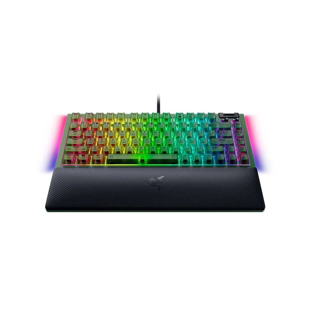 Клавиатура Razer BlackWidow V4 75% Orange Switch Phantom Green Edition проводная, USB Type-A, зелёный
