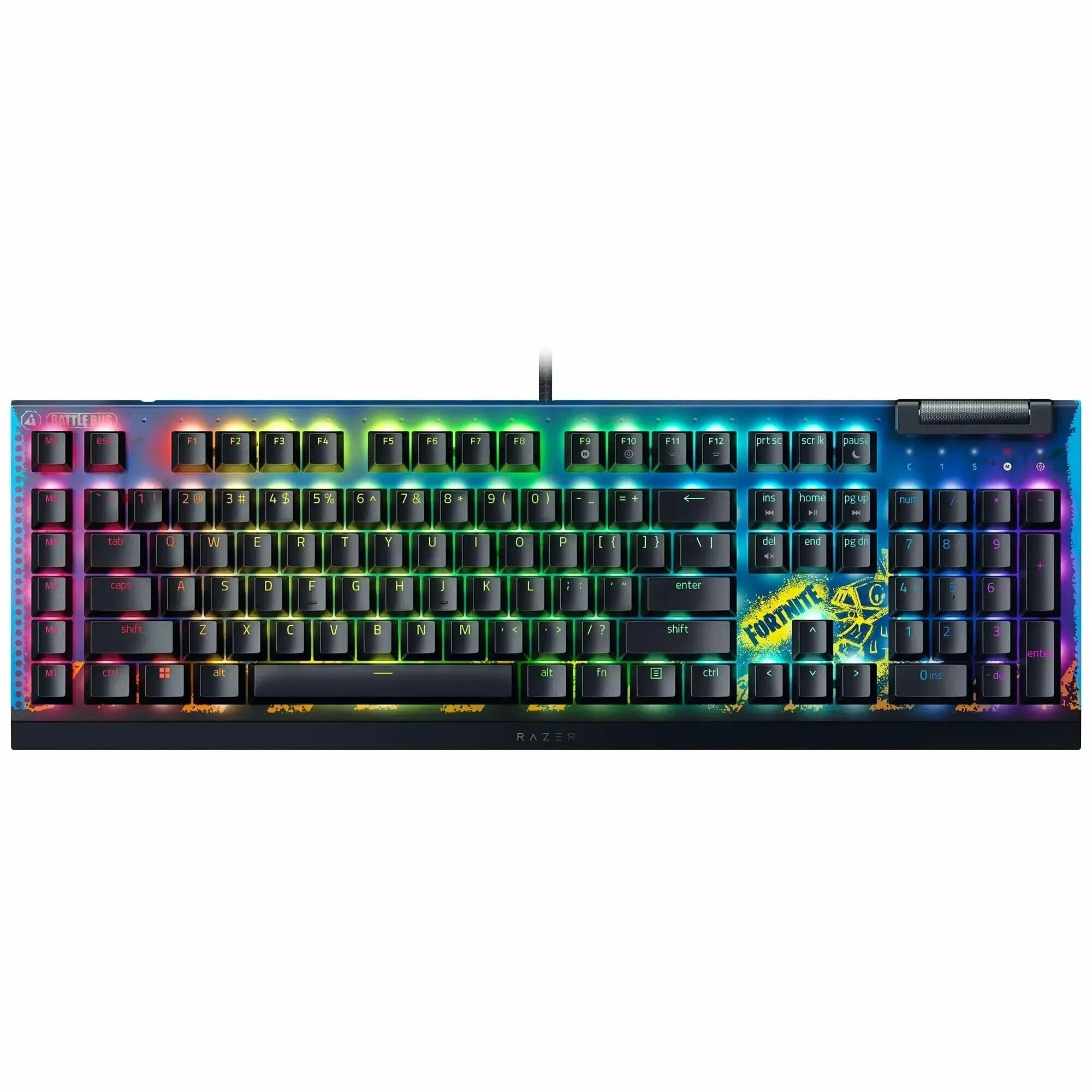 Клавиатура Razer BlackWidow V4 X Fortnite Edition проводная, USB Type-A, чёрный