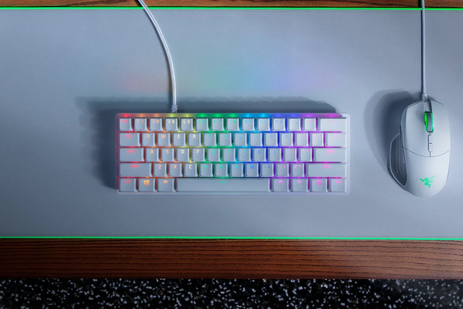 Клавиатура Razer Huntsman Mini проводная, USB, белый