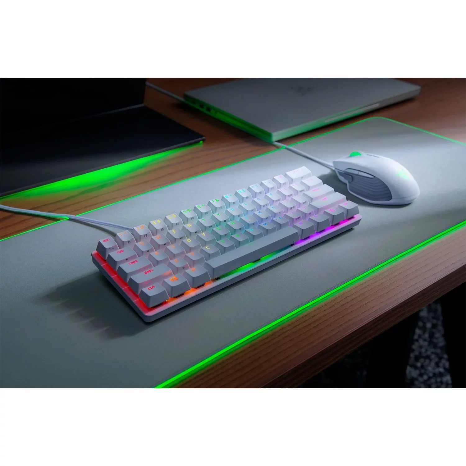 Клавиатура Razer Huntsman Mini проводная, USB, белый