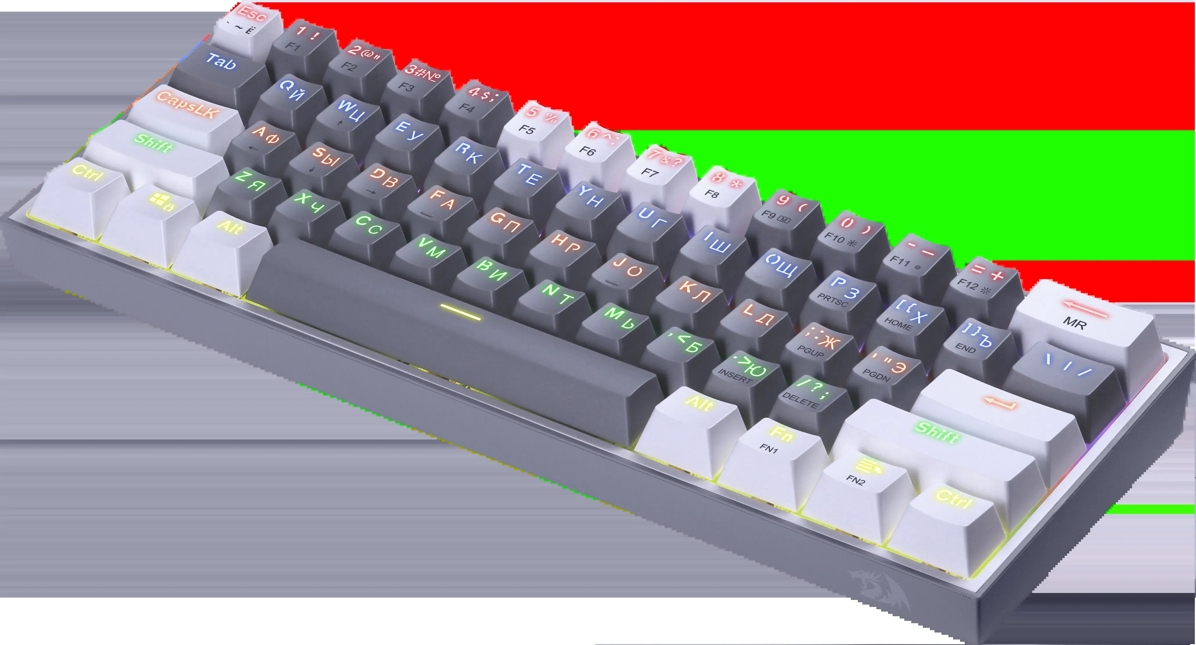 Клавиатура Redragon Fizz проводная, USB Type-A, серый