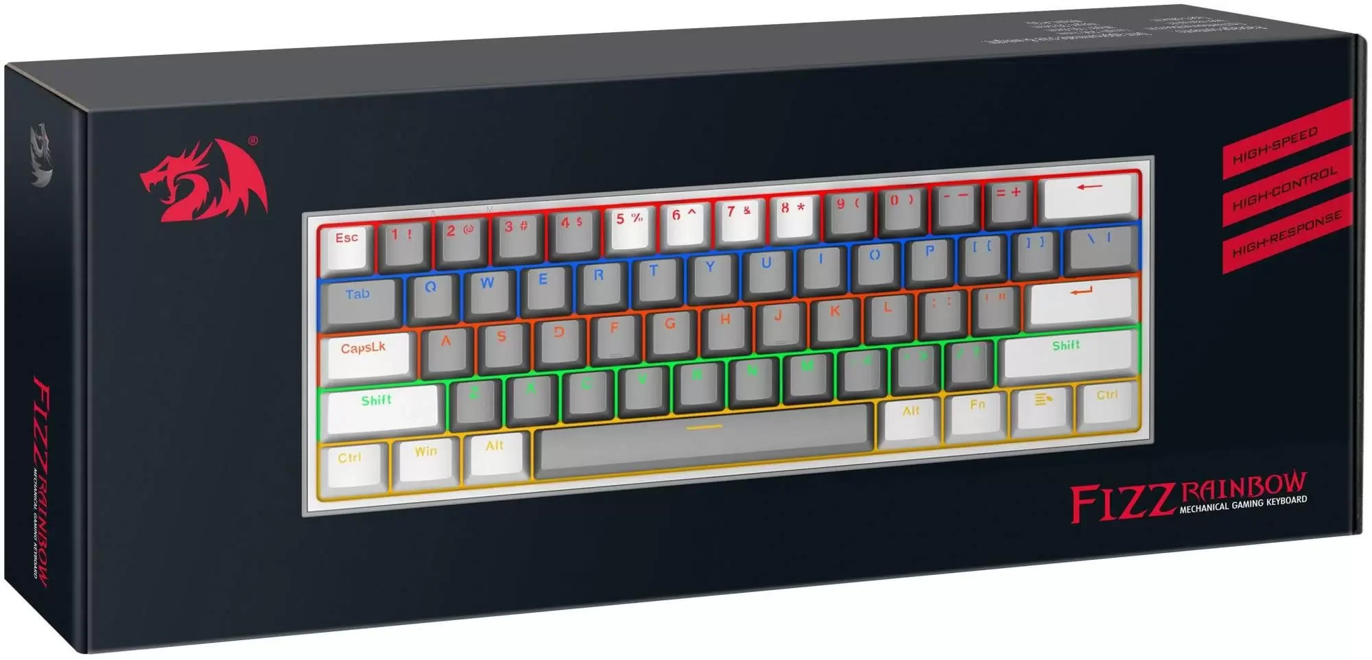 Клавиатура Redragon Fizz проводная, USB Type-A, серый