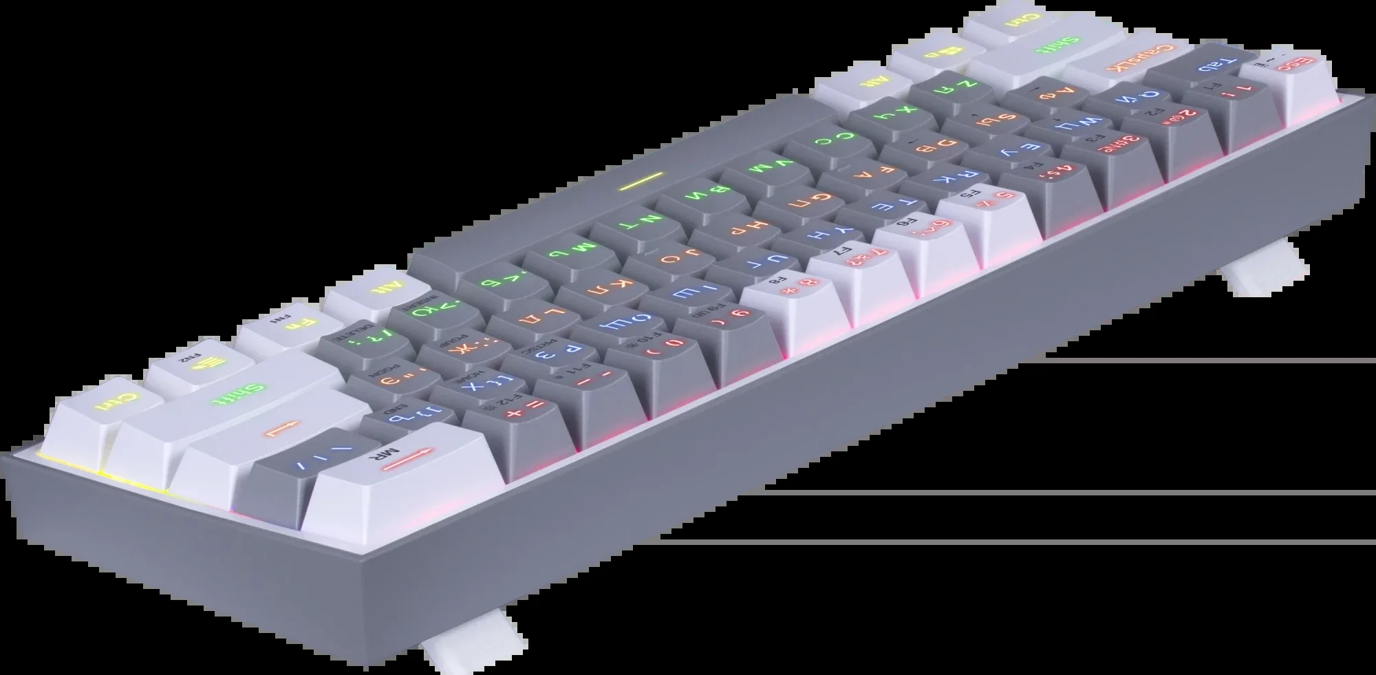 Клавиатура Redragon Fizz проводная, USB Type-A, серый