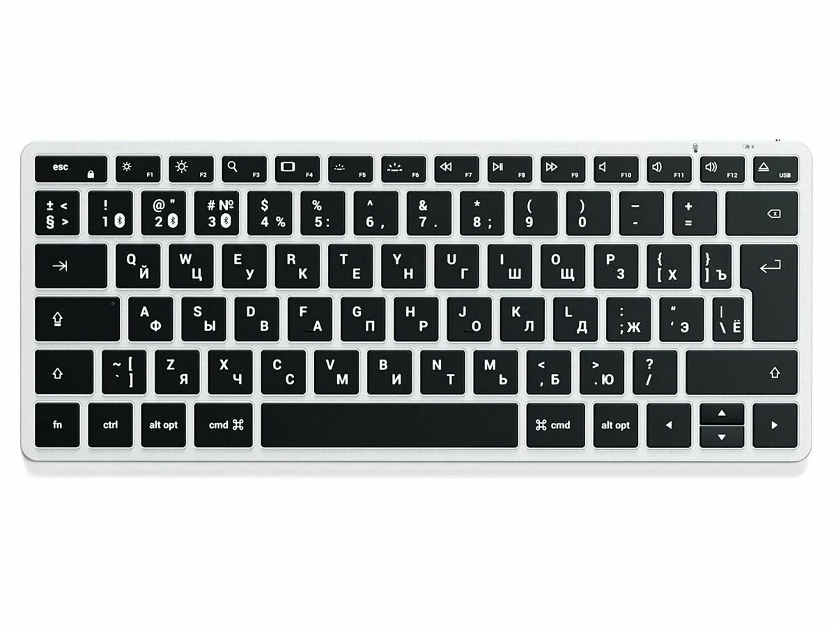 Клавиатура Satechi Slim X1 беспроводная, Bluetooth, серебристый