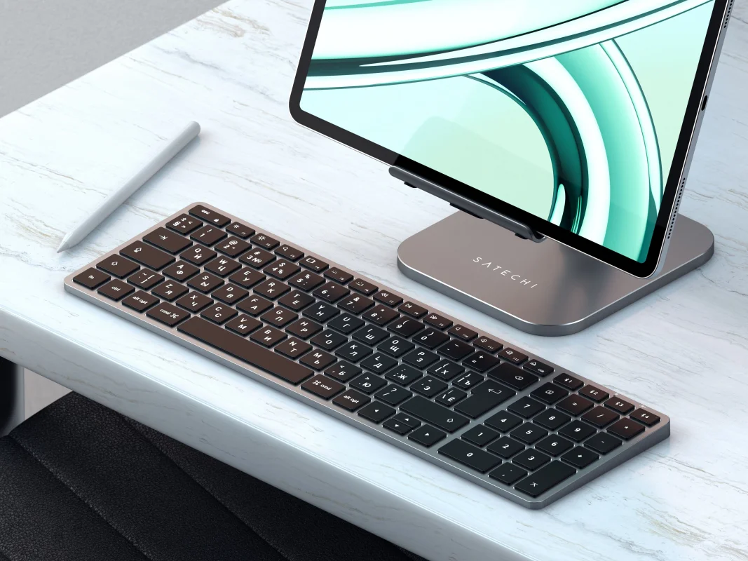 Клавиатура Satechi Slim X2 беспроводная, Bluetooth, серый