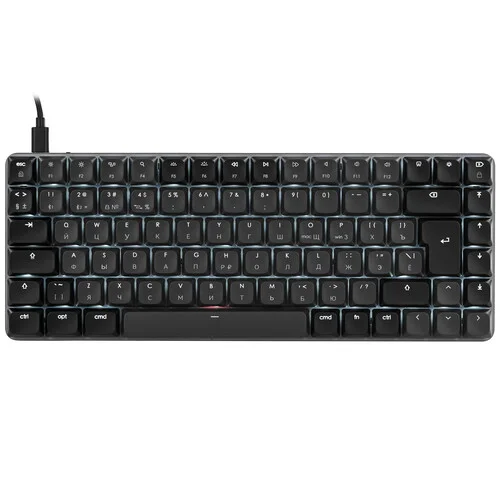 Клавиатура Satechi SM1 Slim Dark гибридная, USB Type-A, Bluetooth, радиоканал, чёрный