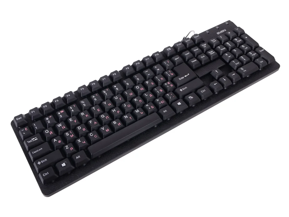 Клавиатура SVEN Standard 301 проводная, USB Type-A, чёрный