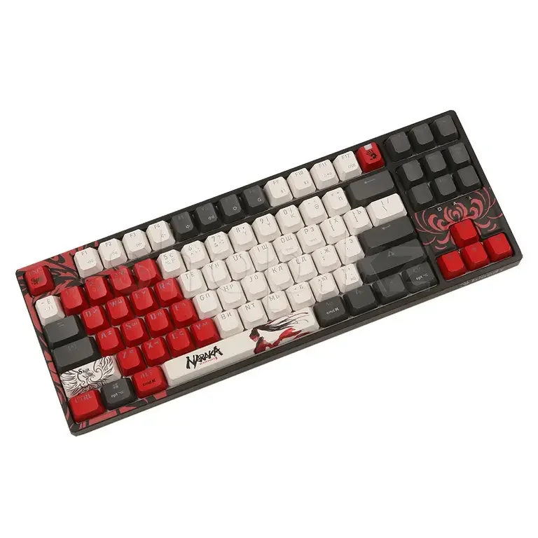 Клавиатура беспроводная A4Tech Bloody WS87 Naraka USB, Bluetooth/Радиоканал черный/красный