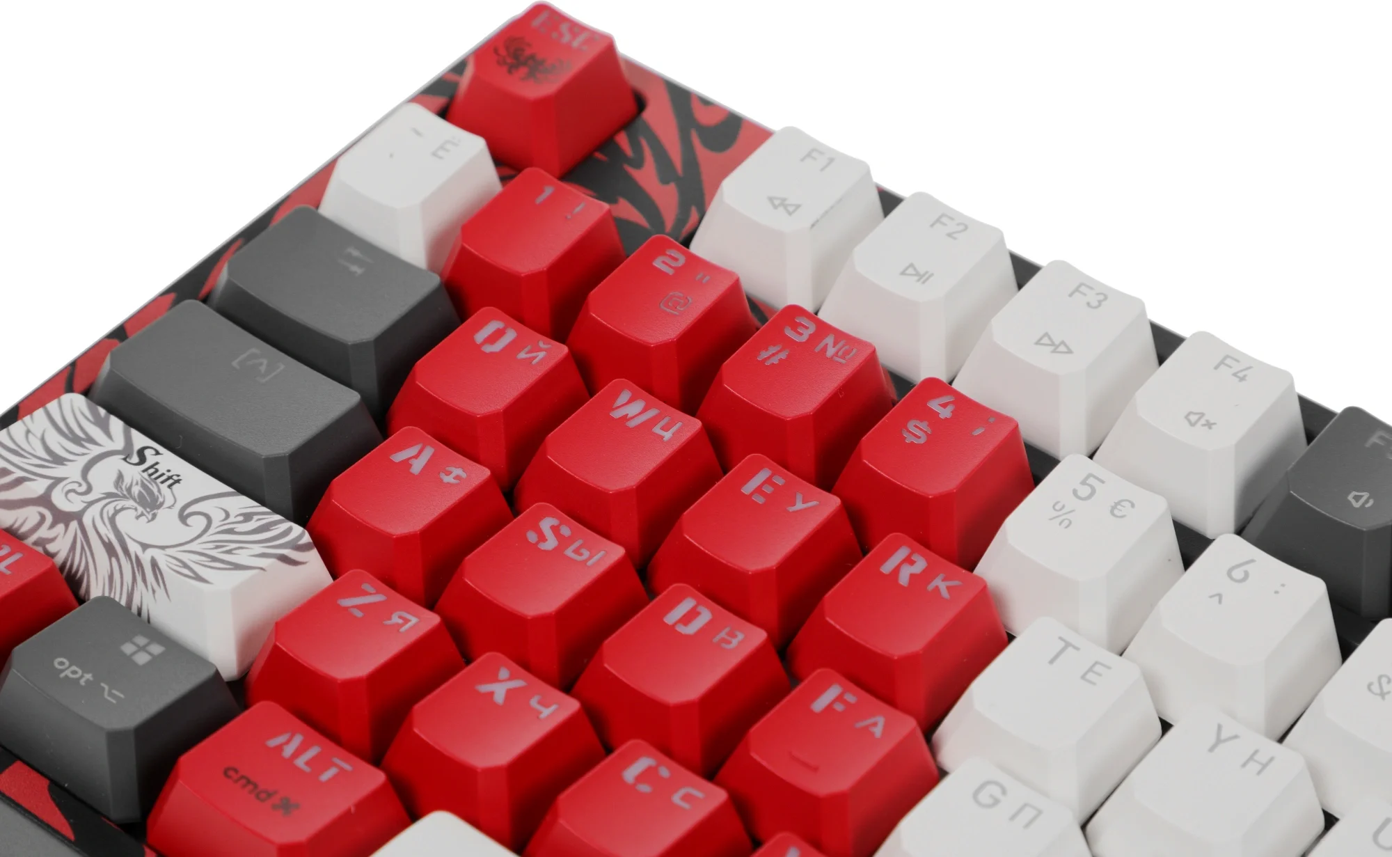 Клавиатура беспроводная A4Tech Bloody WS87 Naraka USB, Bluetooth/Радиоканал черный/красный