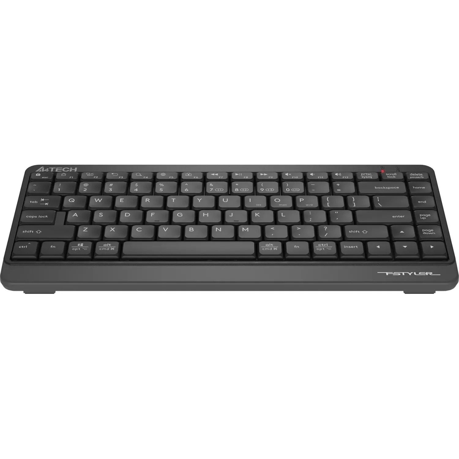 Клавиатура беспроводная A4Tech Fstyler FBK11, USB, Bluetooth/Радиоканал, черный/серый
