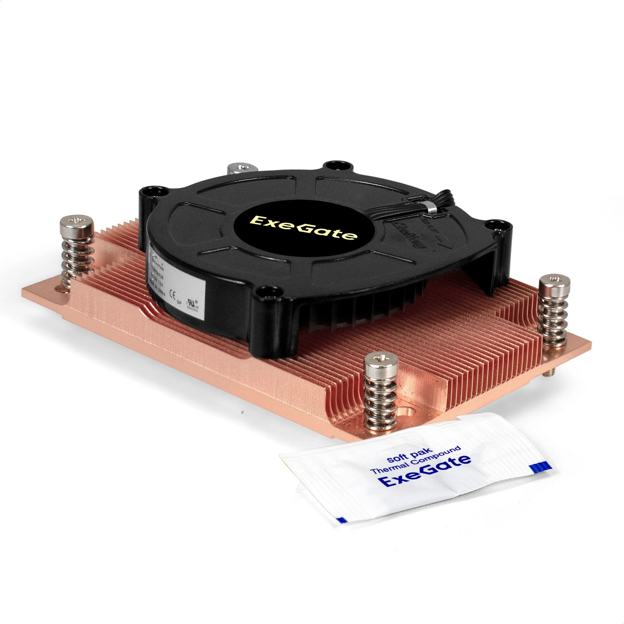 Кулер для процессора ExeGate ESNK-P0062AP4v2.PWM.1U.SP3.Cu (EX297634RUS)