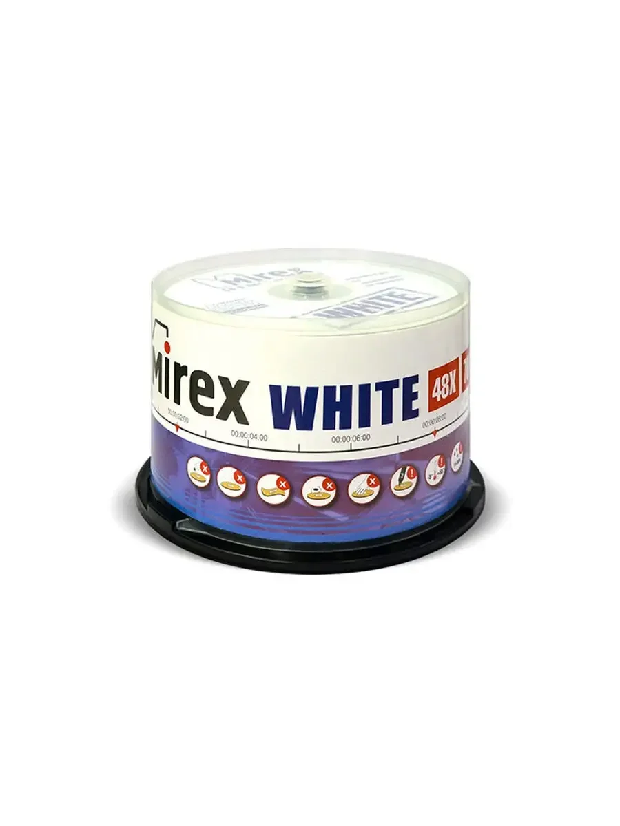 Диск CD-R Mirex 700 Mb, 48х, Cake Box (50), Thermal Print (50/300)