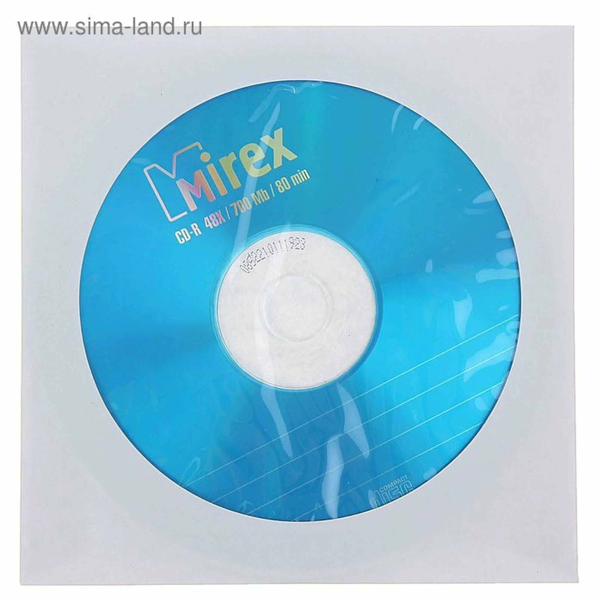 Диск CD-R Mirex 700 Mb, 48х, Standart, Бум. конверт (1), (1/600)