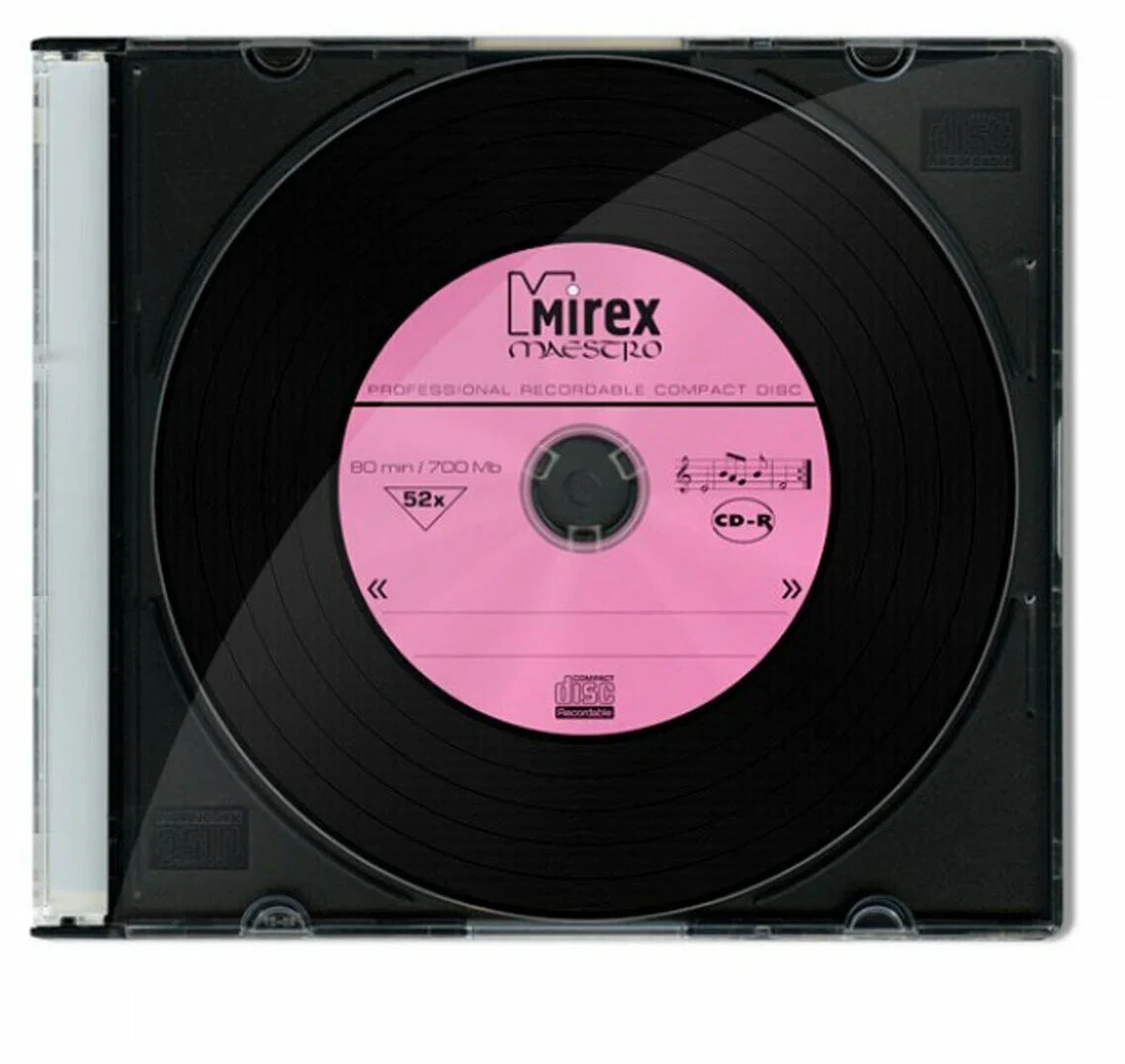 Диск CD-R Mirex 700 Mb, 52х, Maximum, Slim Case (1), (1/200)