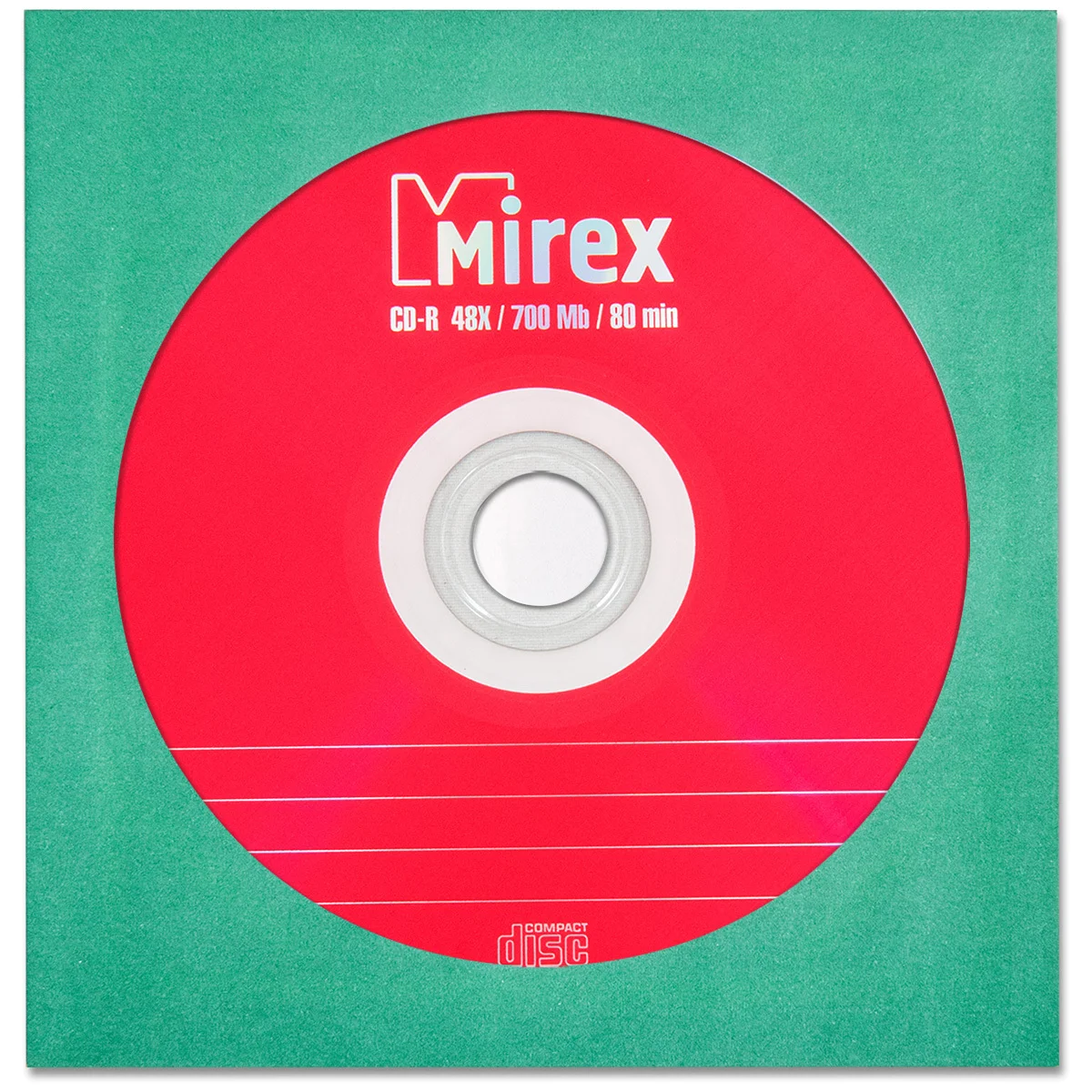 Диск CD-R Mirex 700 Mb, 52х, Maximum, Бум. конверт (1), (1/600)