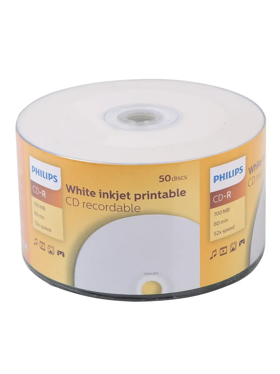 Диск CD-R Philips 700 Mb, 52x, Bulk (50), (50/600)