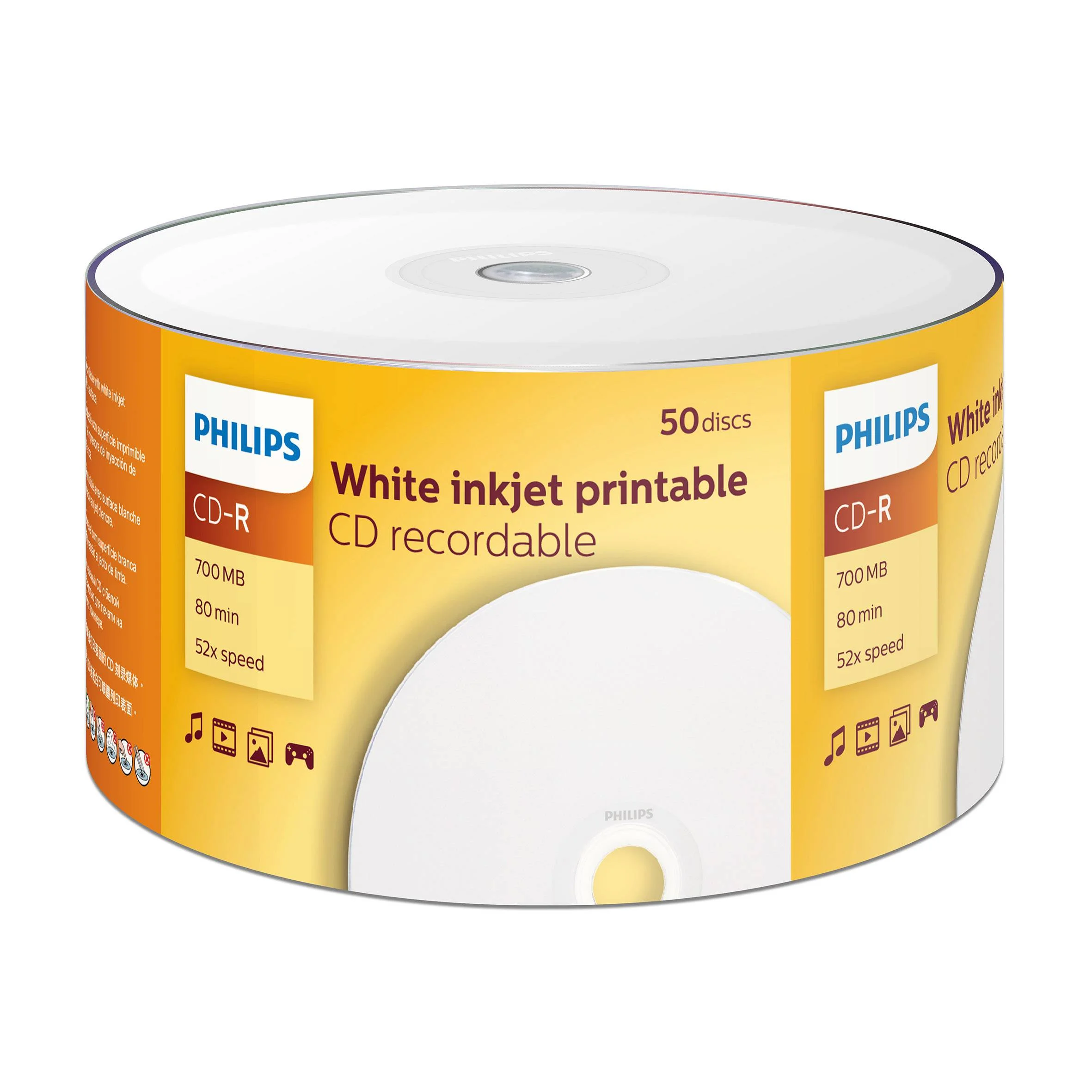 Диск CD-R Philips 700 Mb, 52x, Bulk (50), (50/600)