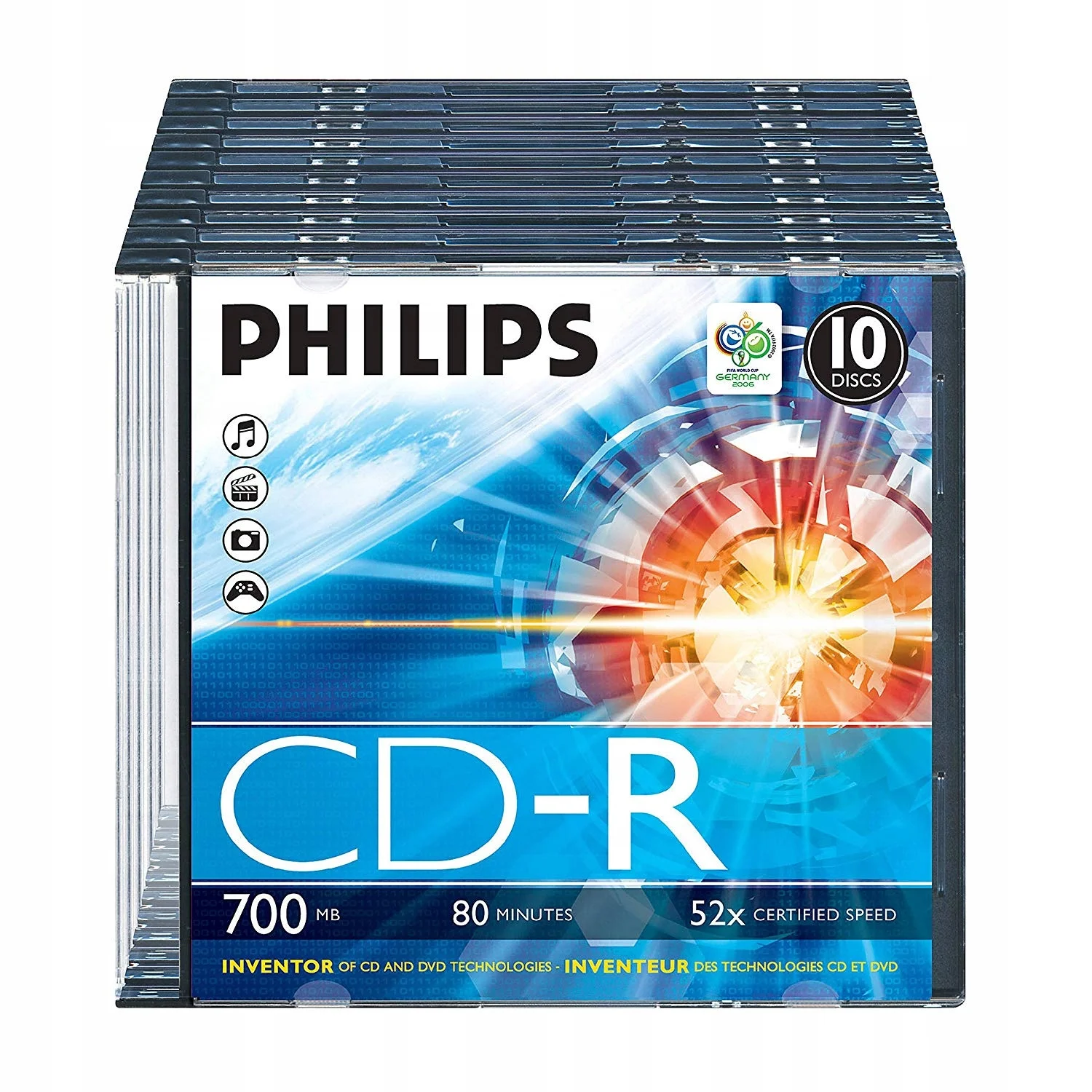 Диск CD-R Philips 700 Mb, 52х, Slim Case (1)