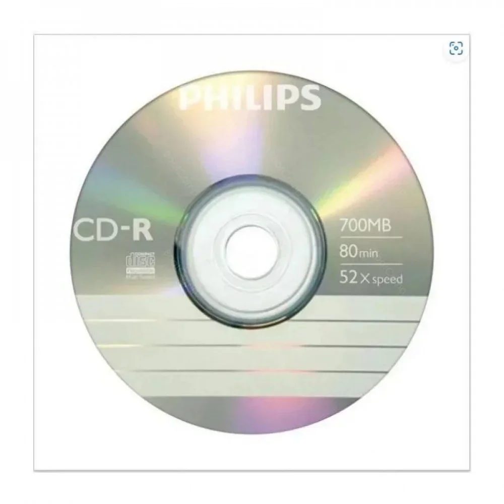 Диск CD-R Philips 700 Mb, 52х, Бум. конверт