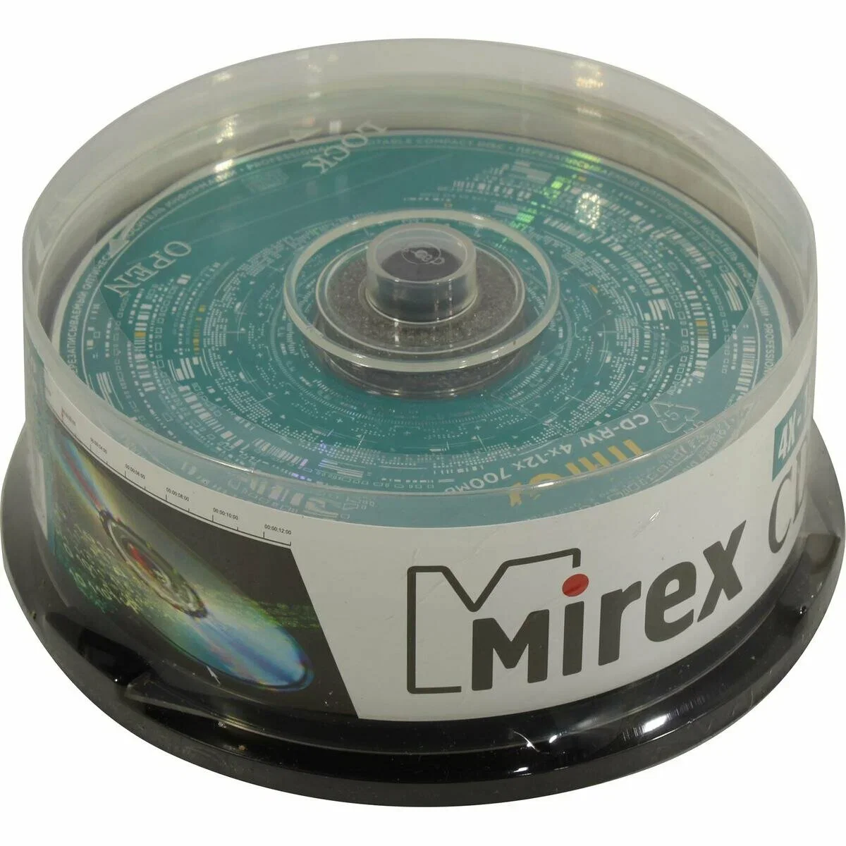 Диск CD-RW Mirex 700 Mb, 12х, Cake Box (25), (25/300)