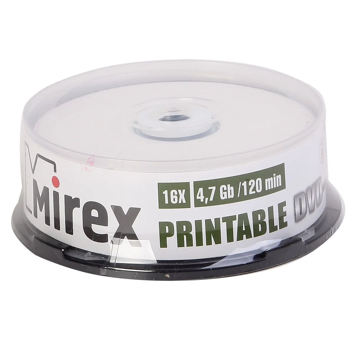 Диск DVD-R Mirex 4.7 Gb, 16x, Cake Box (25), Ink Printable (25/300)
