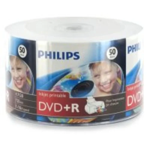 Диск DVD-R Philips 4.7 Gb, 16x, Bulk (50), Printable