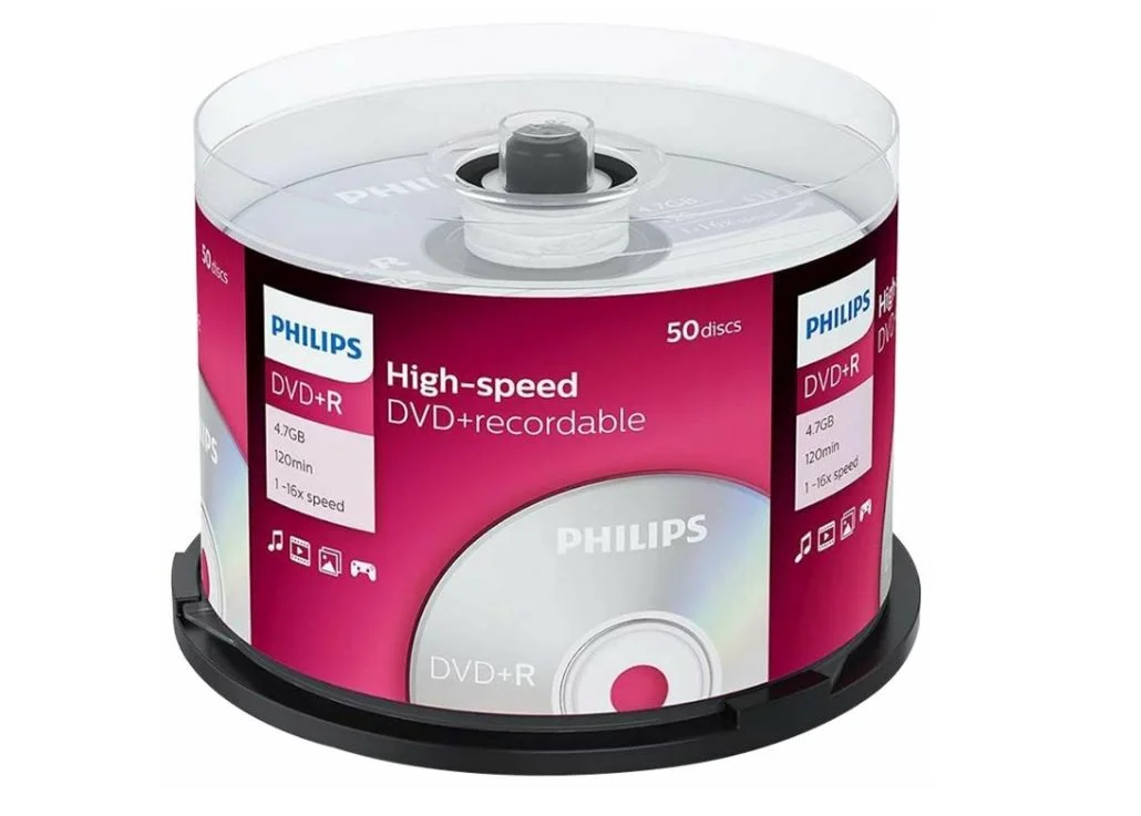 Диск DVD-R Philips 4.7 Gb, 16x, Cake Box (50)