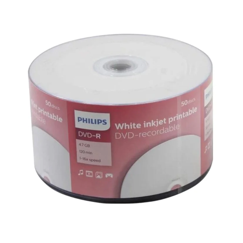 Диск DVD-R Philips 4.7 Gb, 16x, Бум.конверт Printable