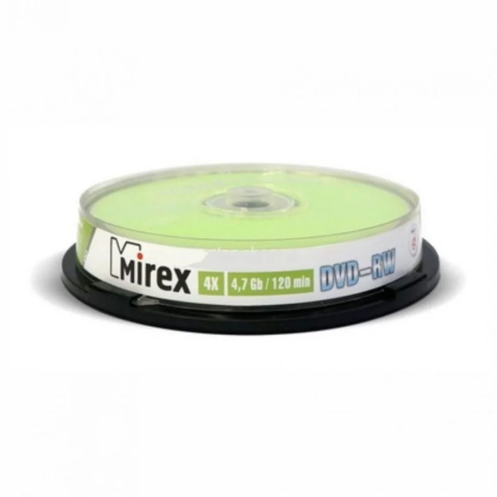 Диск DVD+RW Mirex 4.7 Gb, 4x, Cake Box (10), (10/300)