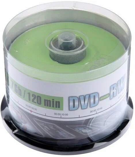 Диск DVD+RW Mirex 4.7 Gb, 4x, Cake Box (50), (50/300)