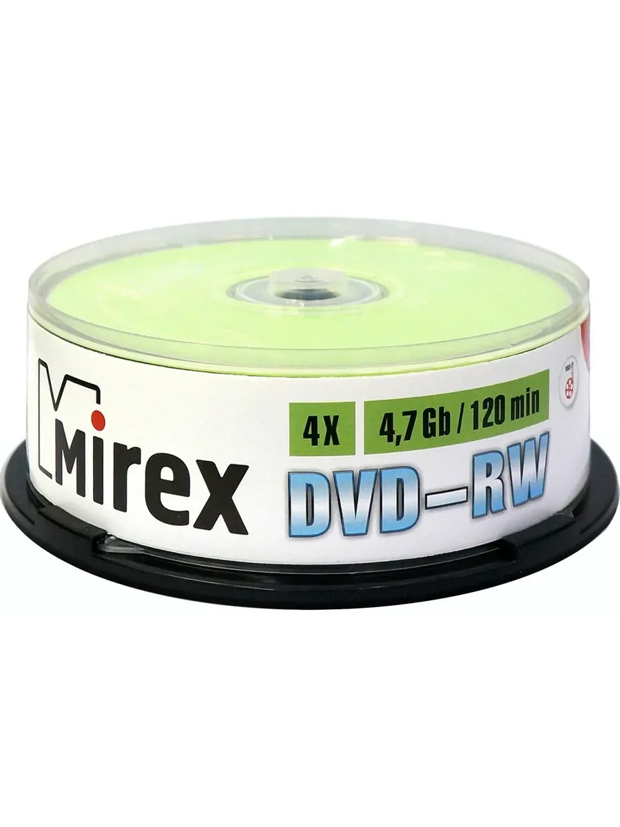 Диск DVD+RW Mirex 4.7 Gb, 4x, Cake Box (50), (50/300)