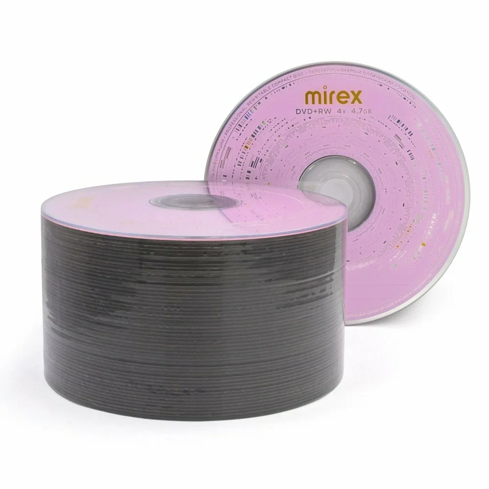 Диск DVD+RW Mirex 4.7 Gb, 4x, Shrink (50), (50/500)