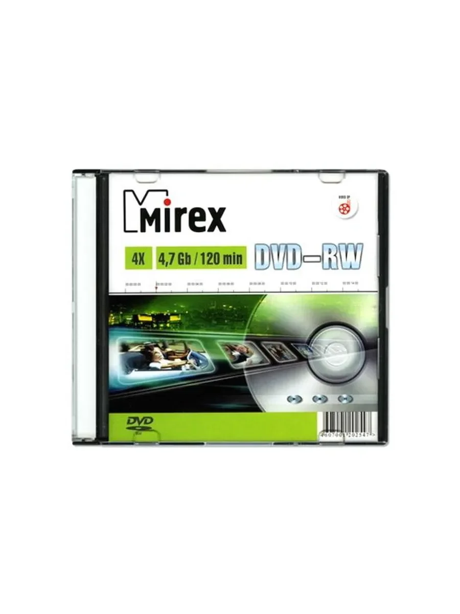Диск DVD+RW Mirex 4.7 Gb, 4x, Slim Case (1), (1/50)