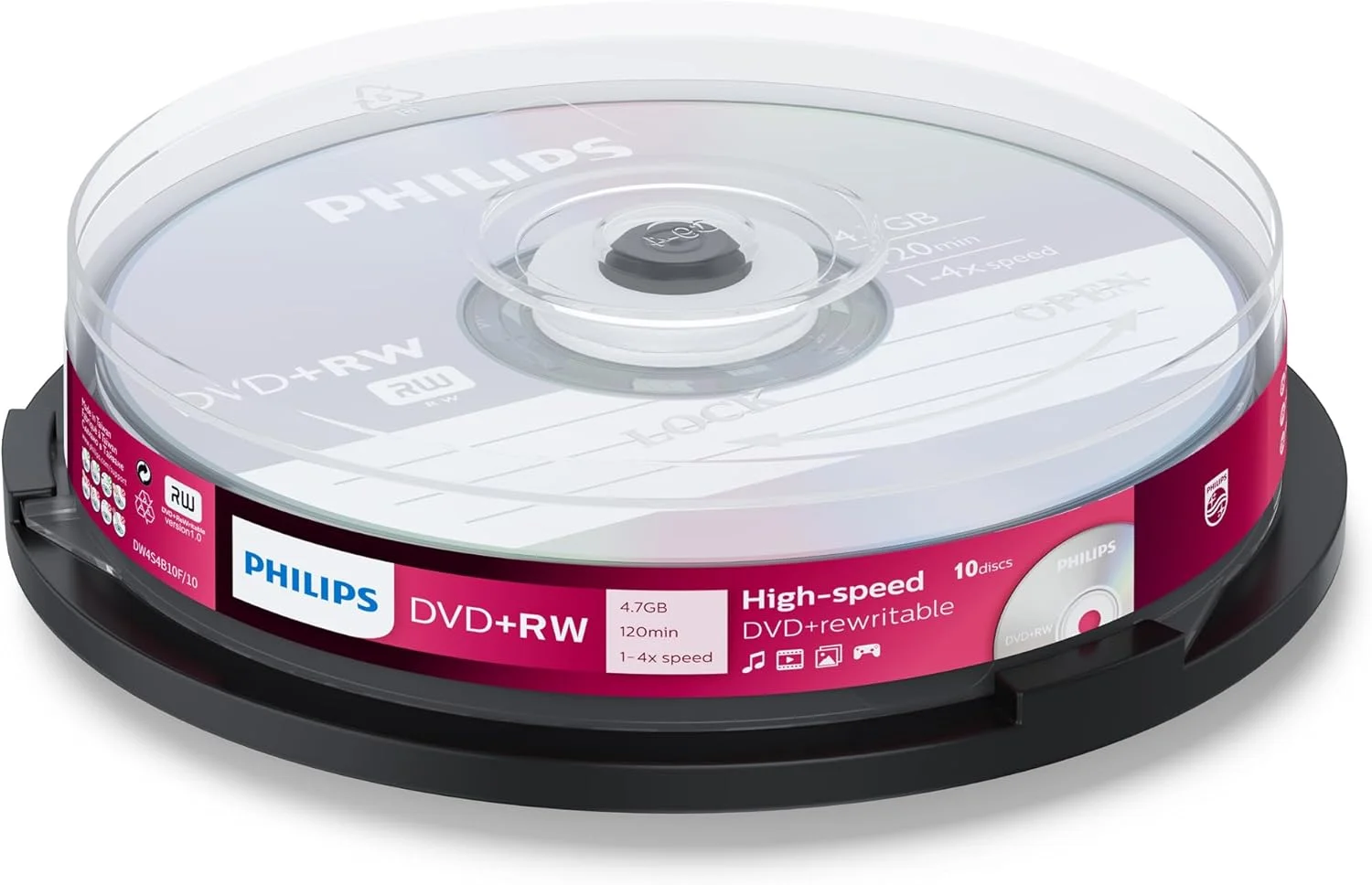 Диск DVD+RW Philips 4.7 Gb, 4x, Конверт