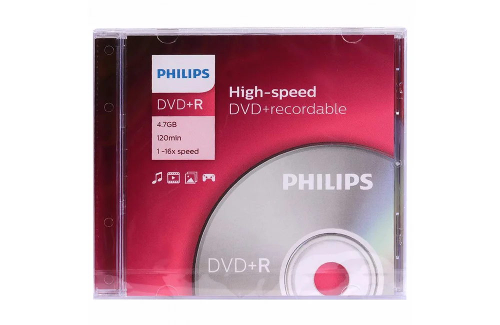 Диск DVD-RW Philips 4.7 Gb, 4x, Slim Case (1)