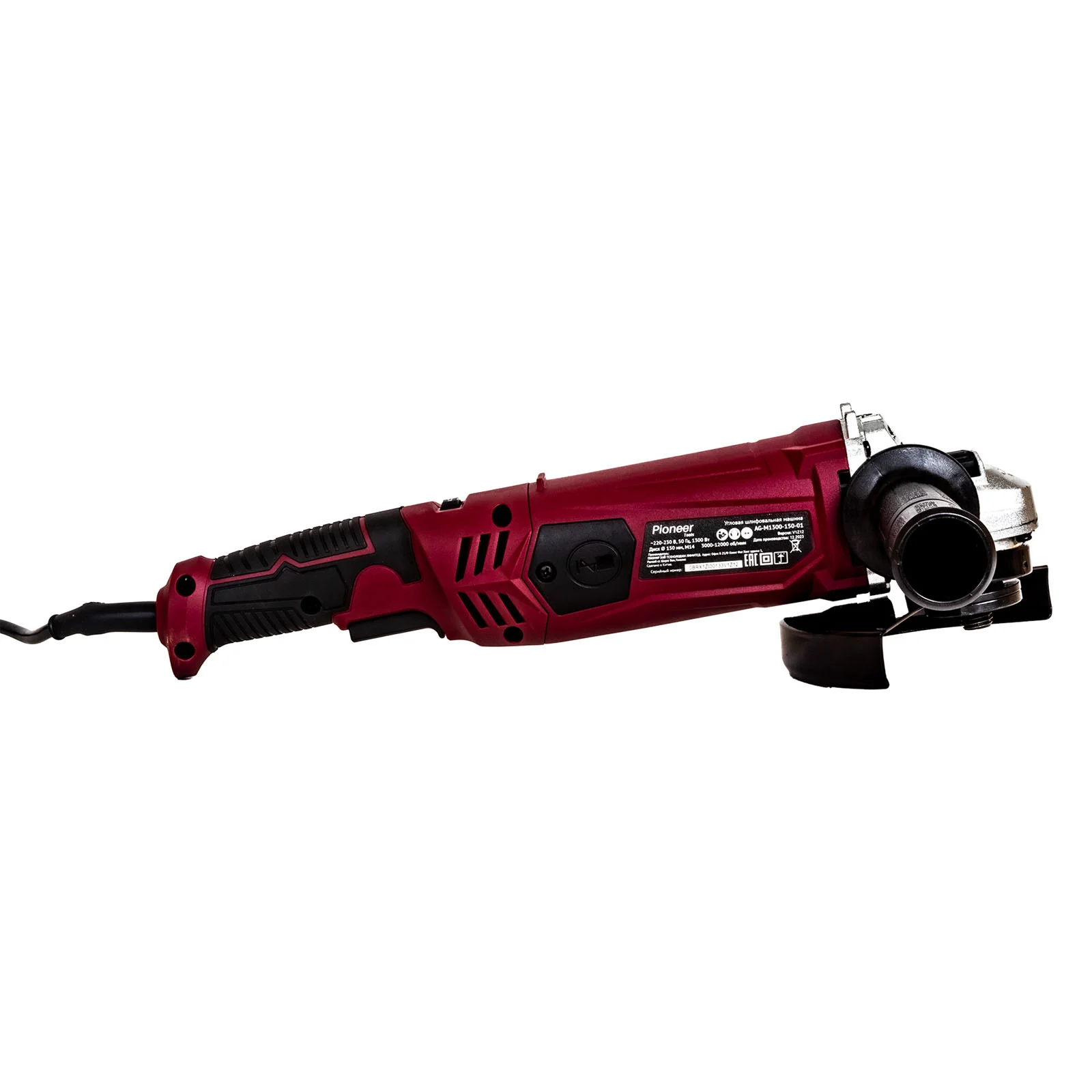 УШМ Pioneer AG-M1300-150-01, 1300 Вт, D 150 мм, 0-12000 об/мин.3 полож.рукоятки
