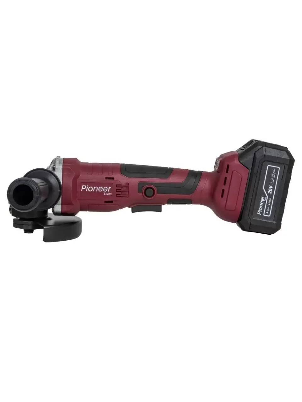 УШМ Pioneer АКУМ. AG-E20V-125-01B, 21В 4000мАч бещеточный D 125